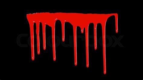 Blood Dripping Down Over Black Background Stock Image Colourbox