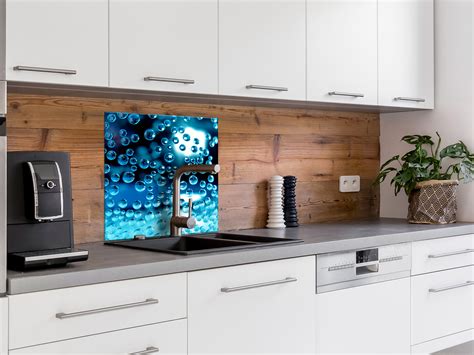 Tempered Glass Backsplash For Kitchen Splashback Deco Wall Panel N B Aq A Ebay