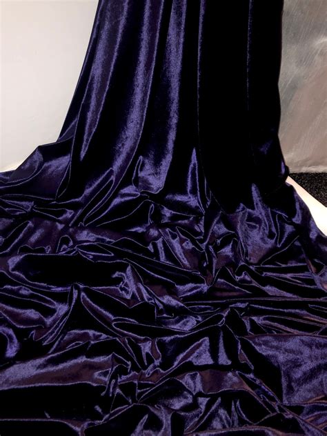 1 Mtr Luxury Dark Purple Plum Velour Velvet Fabric58 Etsy Uk