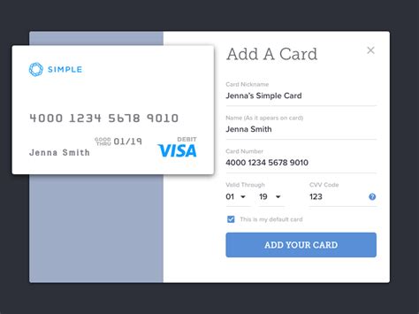Daily Ui 02 Credit Card Info By Stewart Hines On Dribbble