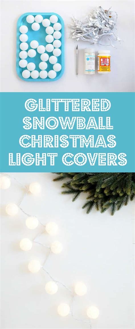 Glittered Snowball Diy Christmas Lights Mod Podge Rocks