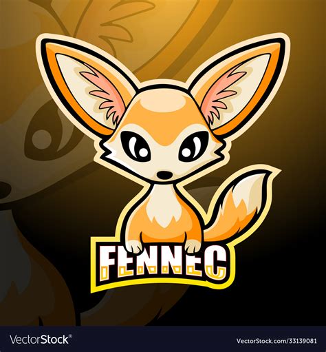 Fennec Fox Mascot Esport Logo Design Royalty Free Vector
