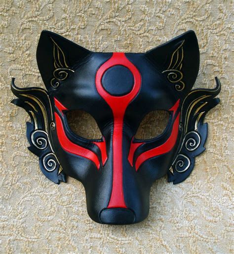 Wolf Mask Japanese Mask Leather Mask