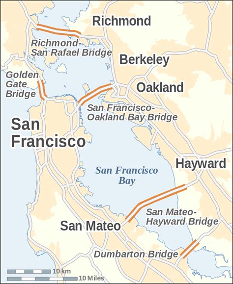 Filesan Francisco Bay Bridges Map Ensvg Wikimedia Commons