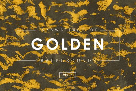 Golden Ink And Watercolor Backgrounds 6 Graphic By Artistmef · Creative Fabrica