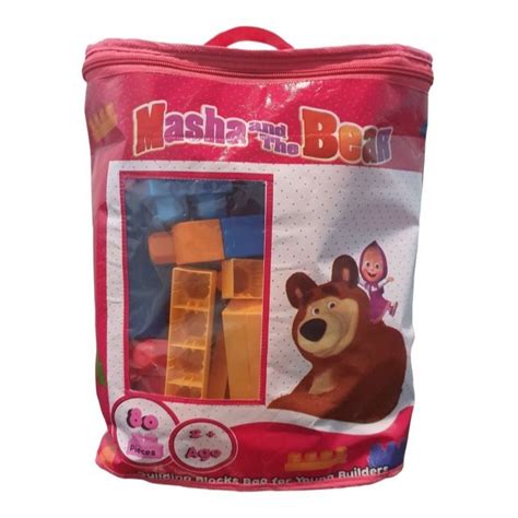 80 Piece Plex Masha And The Bear Building Block House At Rs 1199set Toy Building Blocks In