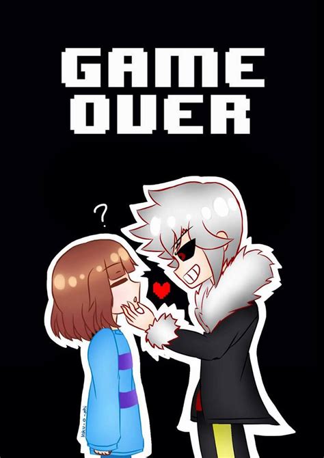 Underfell Game Over Sans And Frisk By Hiku O Shi On Deviantart
