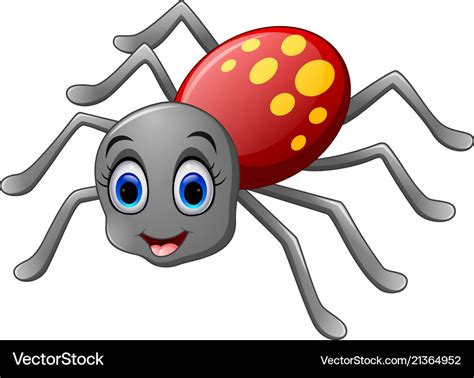 Cute Spider Cartoon Royalty Free Vector Image Vectorstock Free
