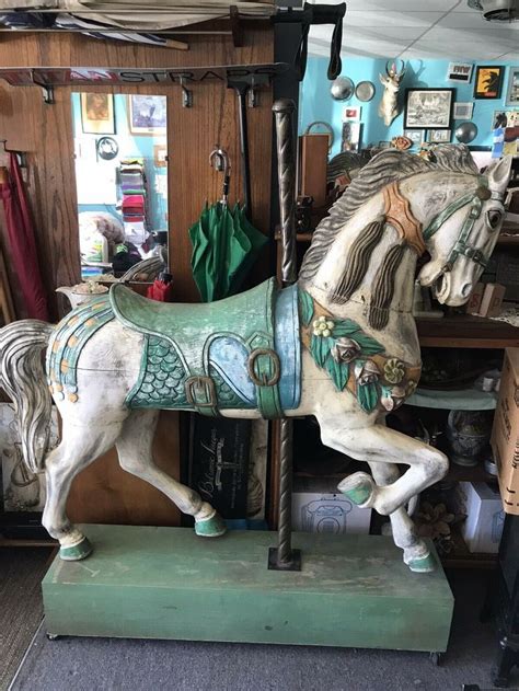 Genuine Hand Carved Carousel Horse Full Size Ebay