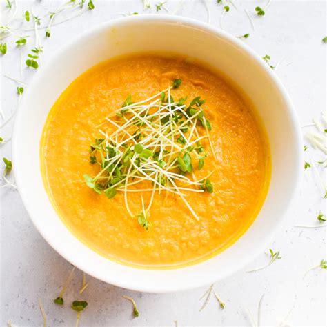 Creamy Roasted Carrot Ginger Soup Andreas Dainty Kitchen
