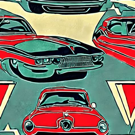 Vintage Car Graphics Pattern · Creative Fabrica