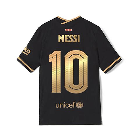 Enfant Football Maillot Lionel Messi 10 Tenues Extérieur Noire 202021