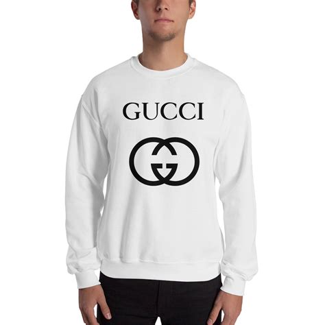 Branded Sweatshirt Gucci Brand Sweatshirt Full Sleeve Crew Neck White