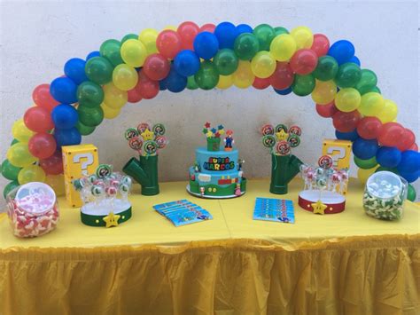Super Mario candy table | Super mario birthday, Mario birthday, Candy table
