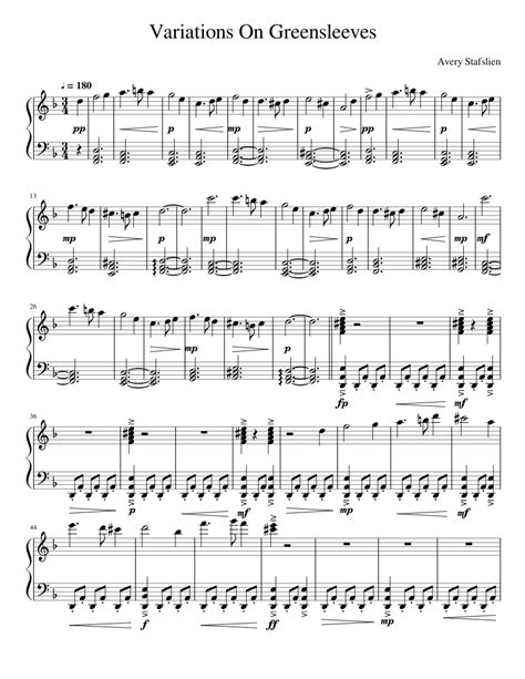 Music arranged by jennifer eklund and part of the new horizons songbook. Variations on Greensleeves - piano tutorial