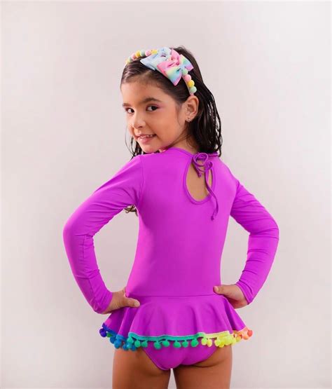 Comprar MaiÔ Infantil Com Babado 022 Kalu Moda Íntima