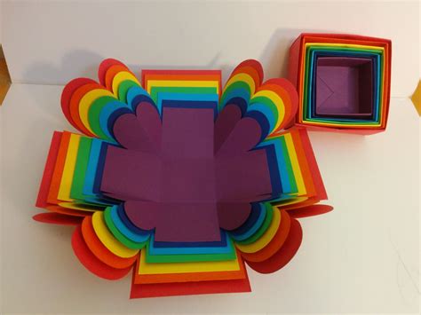 Art And Craft How To Make Surprise Explosion Box Rainbow Explosion