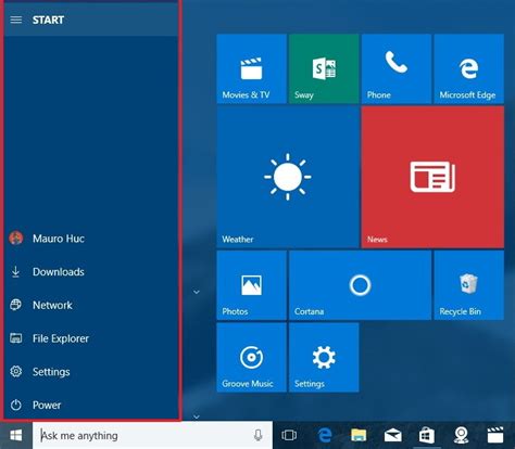 What The New Windows 10 Start Menu Looks Like