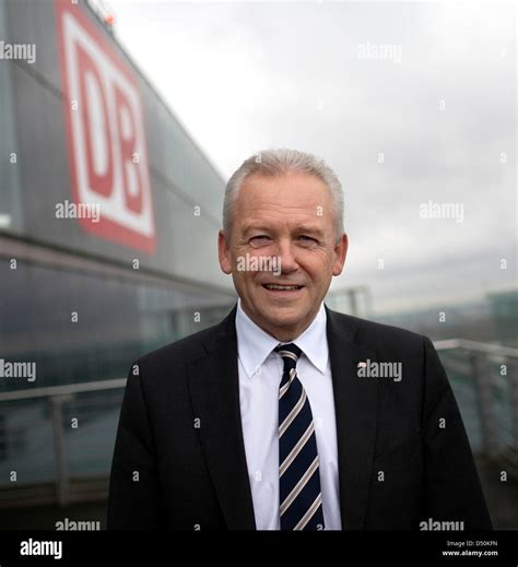 Deutsche Bahn Ceo Ruediger Grube Smiles On The Roof Of Deutsche Bahn