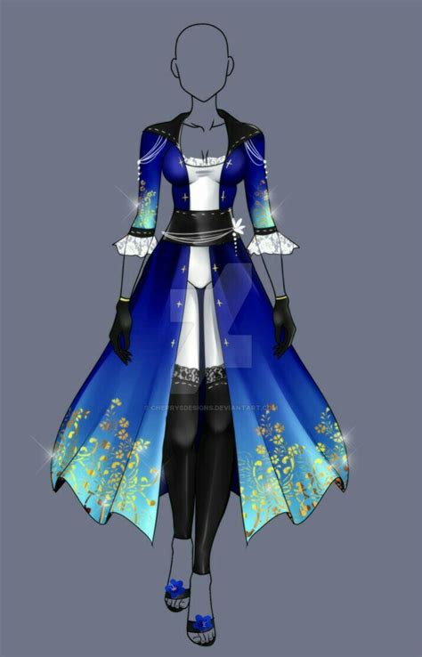 Pin By Noir Rouge On Trajes Fashion Design Drawings Anime Dress