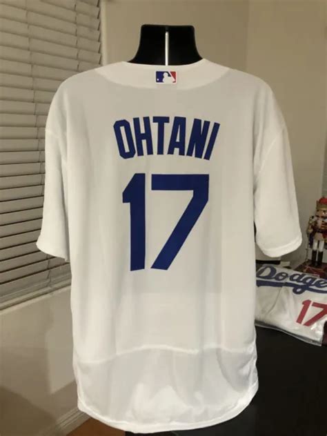Shohei Ohtani 17 White Los Angeles Dodgers Player Jersey Stitched L
