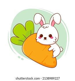 Cute Cartoon Character Bunny Hugging Big Stock Vector Royalty Free Shutterstock