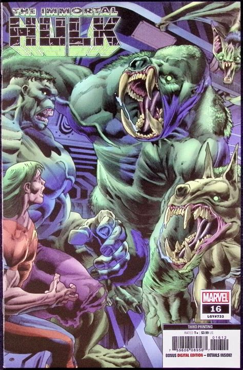 The Immortal Hulk Comic Issue 16 — 3rd Print Bennett Variant Cover