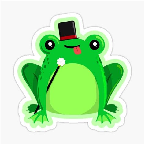 The Dapper Gentleman Frog Sticker For Sale By Macmonkeyart Redbubble