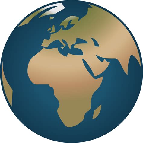 Onlinelabels Clip Art Simple Globe Facing Europe And Africa