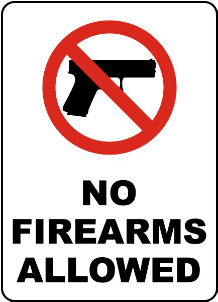 No Firearms Allowed Sign Claim Your 10 Discount