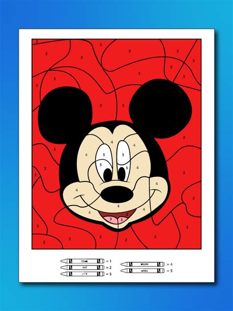 Free Disney Color By Number Printables For Kids Disney Coloring Pages