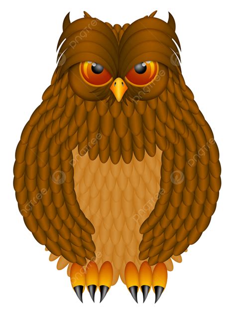 Brown Horned Owl Prey Animal Great Png Transparent Image And Clipart