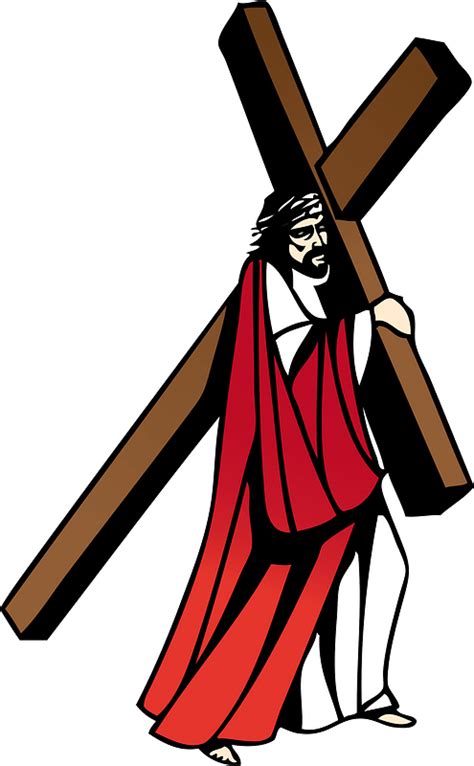 Jesus Carrying The Cross Clipart Free Download Transparent Png