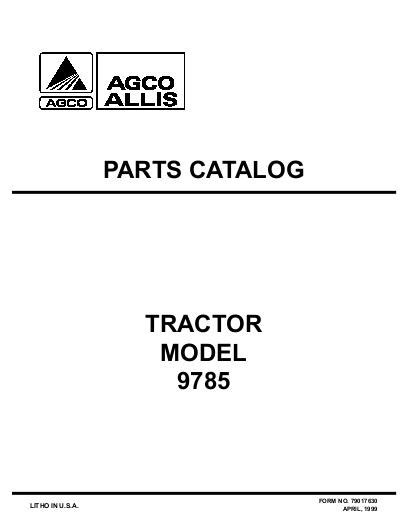 Agco Technical Publications Agco Allis Tractors Agricultural Wheeled