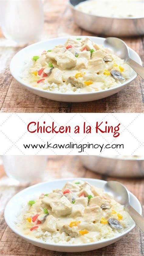 When the butter is melted, saute mushrooms and onions until they start to soften, about 5 minutes. Chicken a la King | Recipe | Chicken breasts, Noodles and Rice