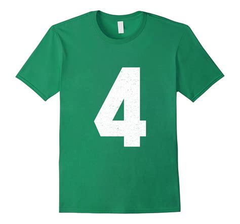 Jersey Number 4 Athletic Style Sports T Shirt Pl Polozatee