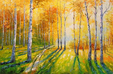 In A Birch Forest Olha Darchuk Paintings And Prints Landscapes