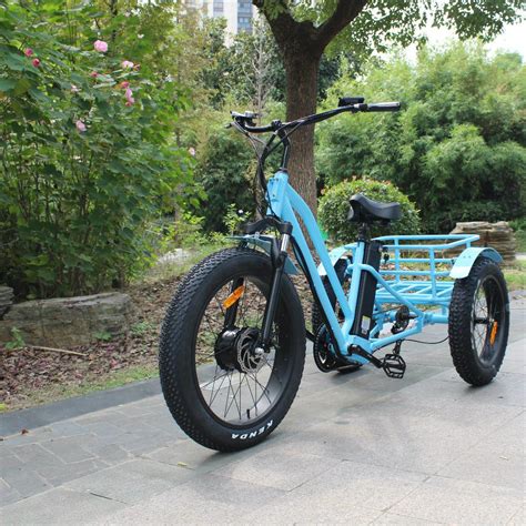 Big Size Electric Motorized 3 Wheel Bicycle With Rear Basket China