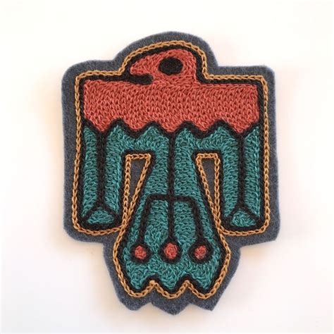 3x 4 Chain Stitch Embroidered Felt Patch Patches Are Finished With