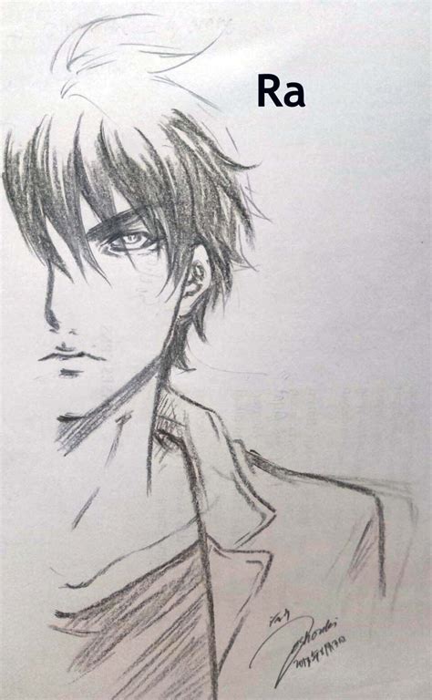 15 Contoh Gambar Sketsa Anime Cowok Keren Terbaik Postsid