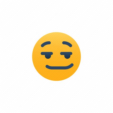 Smirk Emoji Expression Feeling Emotional Smirking Sneer Icon
