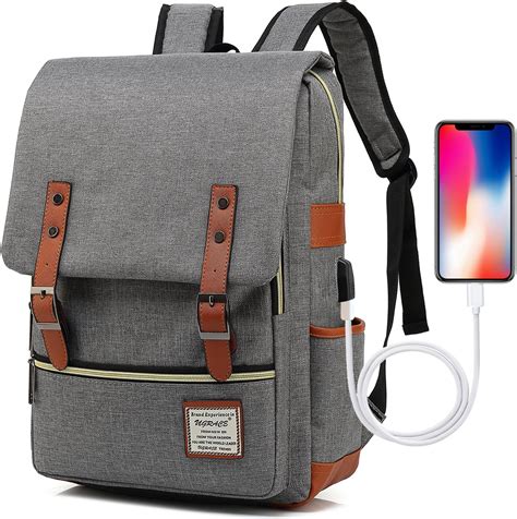 Ugrace Vintage Laptop Backpack With Usb Charging Port Elegant Water