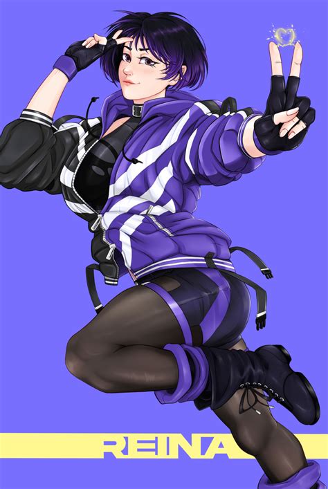 Reina Tekken Namco Tekken Tekken Absurdres Highres Girl Black And Purple Hair