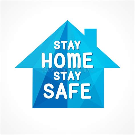 Stay Home Stay Safe Banner Design Stock Vector Illustration Of