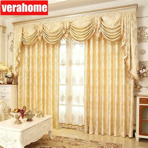 Europe Luxury Embroidered Window Curtains For Living Room Kitchen