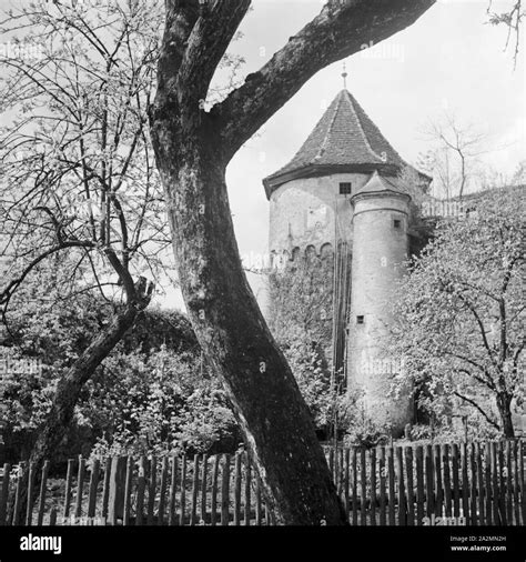 Eckturm An Der Burg Hirschhorn Am Neckar Deutschland 1930er Jahre