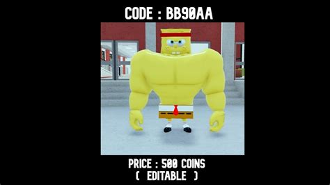 Robloxian Highschool Buff Spongebob Outfit Code 500 Coins Editable