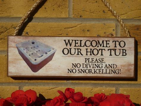 Hot Tub Sign Personalised Hot Tub Sign Whirlpool Jacuzzi Handmade Your