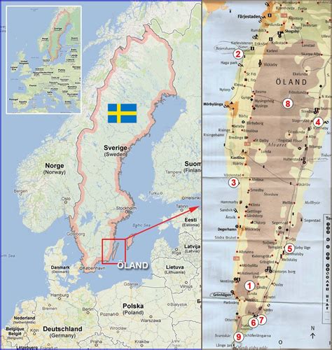 Svezia Mappa Geografica La Regione Scandinava Dominik Bernard