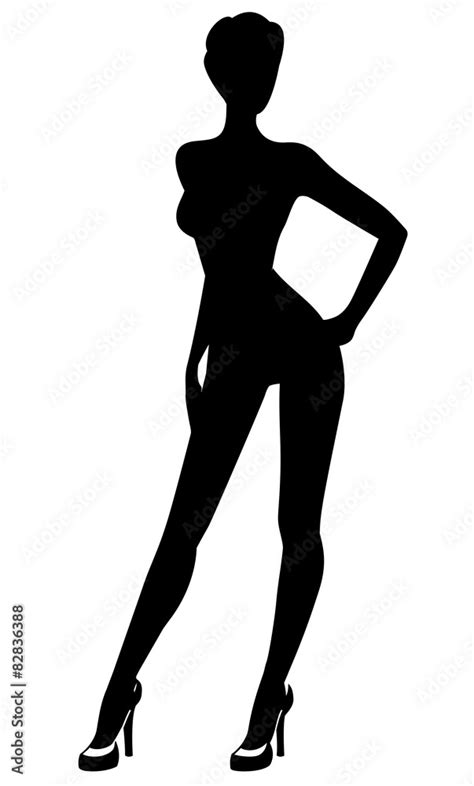 Silhouette Naked Woman Stock Vector Adobe Stock